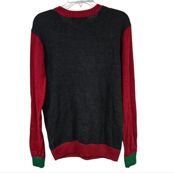 Ugly Christmas Sweater French Bull Dog Elf Pullover Motion LED Light Knit Unisex - Picture 7 of 10